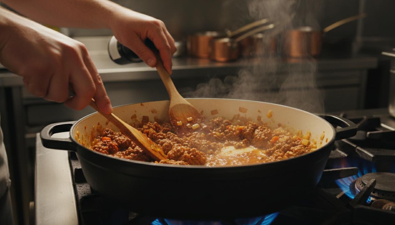 Während des Kochens